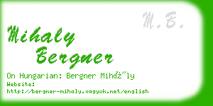 mihaly bergner business card